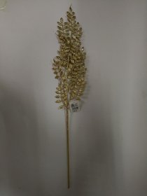 Kalėdinė dekoracija Šakelė, su aukso spalvos mažais lapeliais, 75 cm