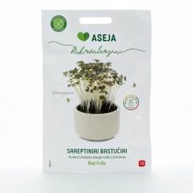 Prieskonių sėklos, sareptiniai bastučiai Red Frills, ASEJA mikrožalumynai, 1gr, 080311(10)