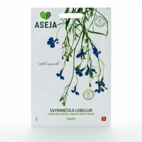 Gėlių sėklos, svyrančioji lobelija Saphir, ASEJA, 0,1gr, 44600(5)