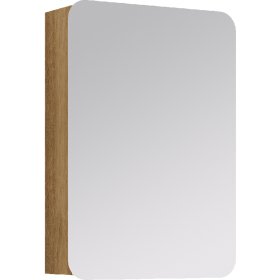 Vonios spintelė AQWELLA Vega Mirror Veg.04.05, 70 x 50 x 17 cm, viršutinė, pakabinama, veidrodinės durelės, "Sonoma Oak" spalvos