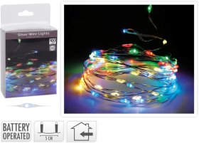 Šviečianti girlianda, su 100 LED, įvairių švieselių, 5,10 m, IP20