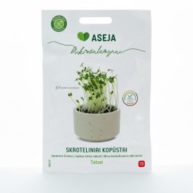 Daržovių sėklos, skroteliniai kopūstai Tatsoi, ASEJA mikrožalumynai, 1gr, 080337(10)