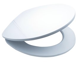 Klozeto dangtis RIDDER Glossy Art, MDF, baltas, lėtai nusileidžiantis