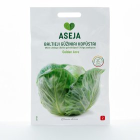 Daržovių sėklos, baltieji gūžiniai kopūstai Golden Acre, ASEJA, 1,5gr, 23760(2)