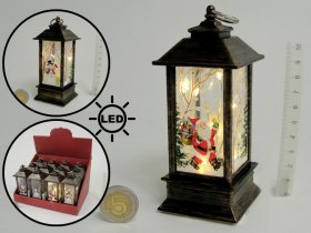 Šviečiantis žibintas, su besmegeniu arba kalėdų seniu, LED, 5 x 13 x 5 cm