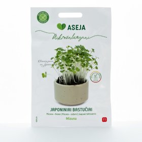 Daržovių sėklos, japoniniai bastučiai Mizuna, ASEJA mikrožalumynai, 5,5gr, 080434(11)