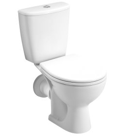 Klozetas KOLO Topaz, pastatomas, dvigubas nuleidimas 3/6 L, horizontalus nuotakas, lėtai nusileidž. duroplasto dangtis, K99008000, K99035000