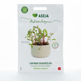 Daržovių sėklos, lapiniai burokeliai, veislių mišinys, ASEJA mikrožalumynai, 3gr, 080329(11)
