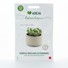 Prieskonių sėklos, kvapieji bazilikai (citrininiai), ASEJA mikrožalumynai, 1gr, 080305(9)