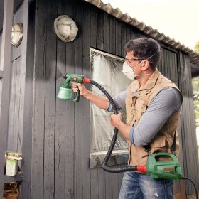 Elektrinis dažų pulverizatorius BOSCH Green PFS 1000 , galia 410 W, 0-100ml/min, 800 ml, 1,25 kg