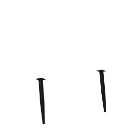 Vonios spintelės kojos ELITA Tall H-380, h-38 cm, 2 vnt., juodos