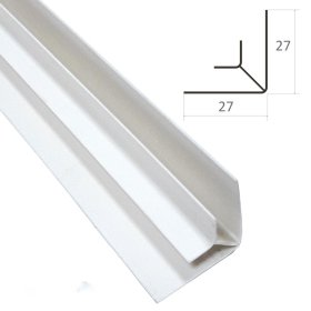Vidinis profilis PVC dailylentėms WAKSLINE V, 3000 x 7 mm, baltas