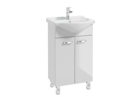 Vonios spintelės komplektas DEFRA Mea D50, 82 x 46,4 x 29,6 cm, pastatoma, su praustuvu ROBERTO 50, balta