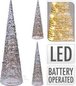 LED dekoracija Eglutė, šiltai baltos sp., 22 x 22 x 80 cm, be baterijų