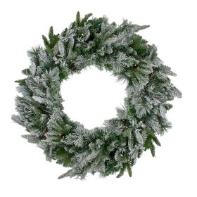 LED kalėdų vainikas su sniegu NOVELLY HOME WG3C1545F-15BL, skersmuo - 45 cm