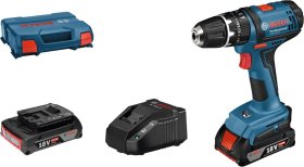 Akumuliatorinis smūginis suktuvas BOSCH Professional GSB 18-2-LI , 18V, 2x2,0 Ah, GAL 18V-20, 440x360x155 mm, sukimo momentas 68 Nm, 13 mm griebtuvas, svoris 1.5 kg, bendras svoris su pakuote 5,240 kg, UŽS