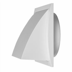 Ventiliacinės grotelės EUROPLAST, plastikinės, 190 x 190 mm, d125 mm, išorinės, su atbuliniu vožtuvu, ND12FV
