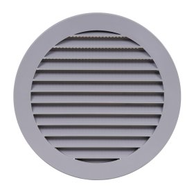 Grotelės EUROPLAST, d125 VR125P Ventiliacinės, plastikinės, pilkos