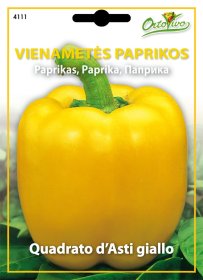 Sėklos, vienametės paprikos HORTUS QUADRATO D ASTI GIALLO 1,25 g.