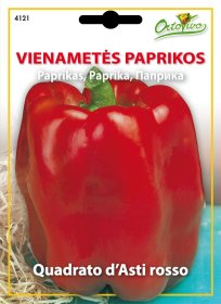 Sėklos, vienametės paprikos HORTUS QUADRATO D ASTI ROSSO 1,25 g.