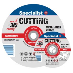 Abrazyvinis metalo pjovimo diskas SPECIALIST+ (250-01212 ) 125 x 1,2 x 22 mm.