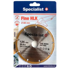 Universalus pjovimo diskas medžiui, laminatui, plastikui, metalui SPECIALIST+ FINE HLK, 125 mm