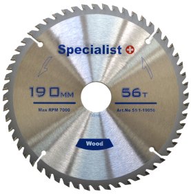 Medienos pjovimo diskas SPECIALIST+, 125 x 22,2 mm, 18 dantukų
