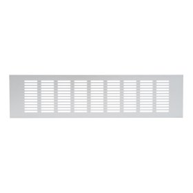 Grotelės EUROPLAST, 100 x 400RA1040S Ventiliacinės, aliuminės, sidabro spalvos, N