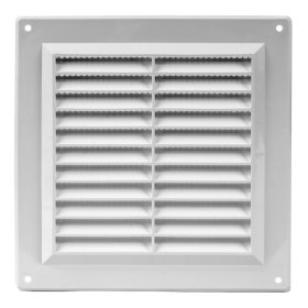 Grotelės EUROPLAST, 150 x 150 VR1515 Ventiliacinės, plastikinės, baltos
