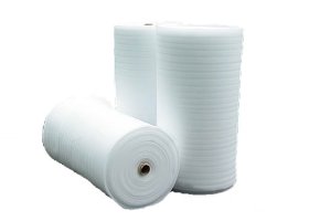 Pūsta polietileno plėvelė REGIS, 3 mm storio, 1,3 x 15 m, 20 kg/m³ tankio, baltos spalvos