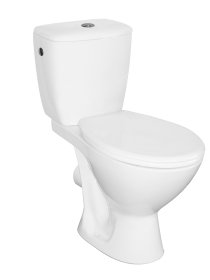 Klozetas CERSANIT Lider, Pastatomas, dvigubas nuleidimas 3/6 L, horizontalus nubėgimas, įvadas iš šono, su dangčiu