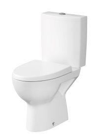 Klozetas CERSANIT Parva, Pastatomas, dvigubas nuleidimas 3/6 L, horizontal.nubėgimas, įvadas iš apačios, su dangčiu