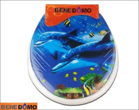 Klozeto dangtis BENEDOMO Wcsoftprint, 39 x 36,5 x 4,5 cm, minkštas, įvairių dizainų, su tvirtinimo elementais