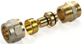 Jungtis GENERALL FITTINGS,, d16 x 1/2'', užveržiama/išorinis sriegis 88.03.515
