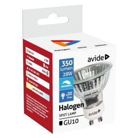 Halogeninė lempa AVIDE Eco At-0499, 28W(=40W), GU10, 350 lm, AT-0499