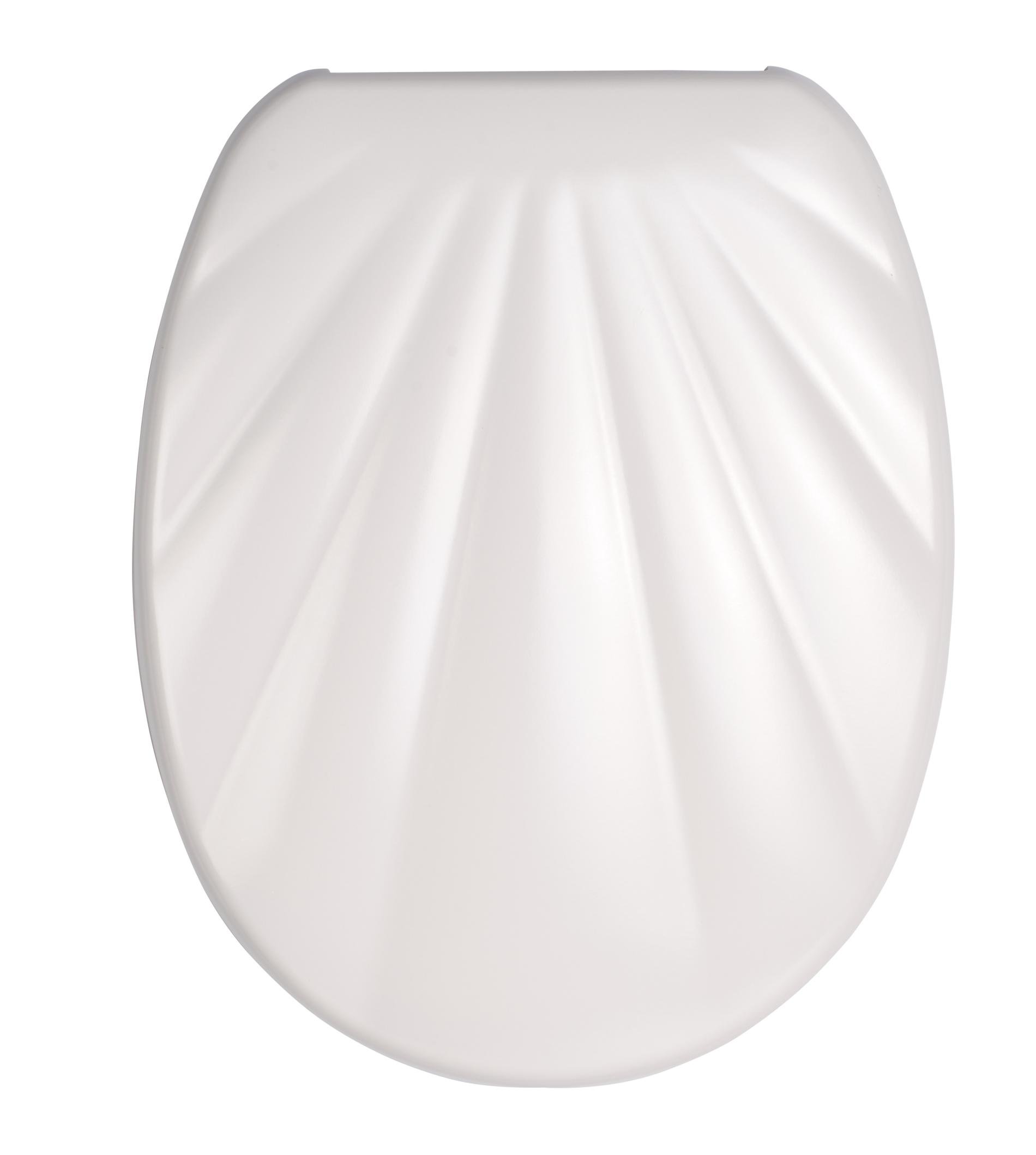Klozeto dangtis RIDDER Shell, kriauklė, lėto nusileidimo, baltas, duroplastas, 02112101
