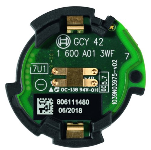 Akumuliatoriaus adapteris BOSCH Professional GCY 42 CONNECTIVITY MODULE, technologija "Bluetooth Low Energy", svoris 0,1 kg, Baterijų tipas CR 2032