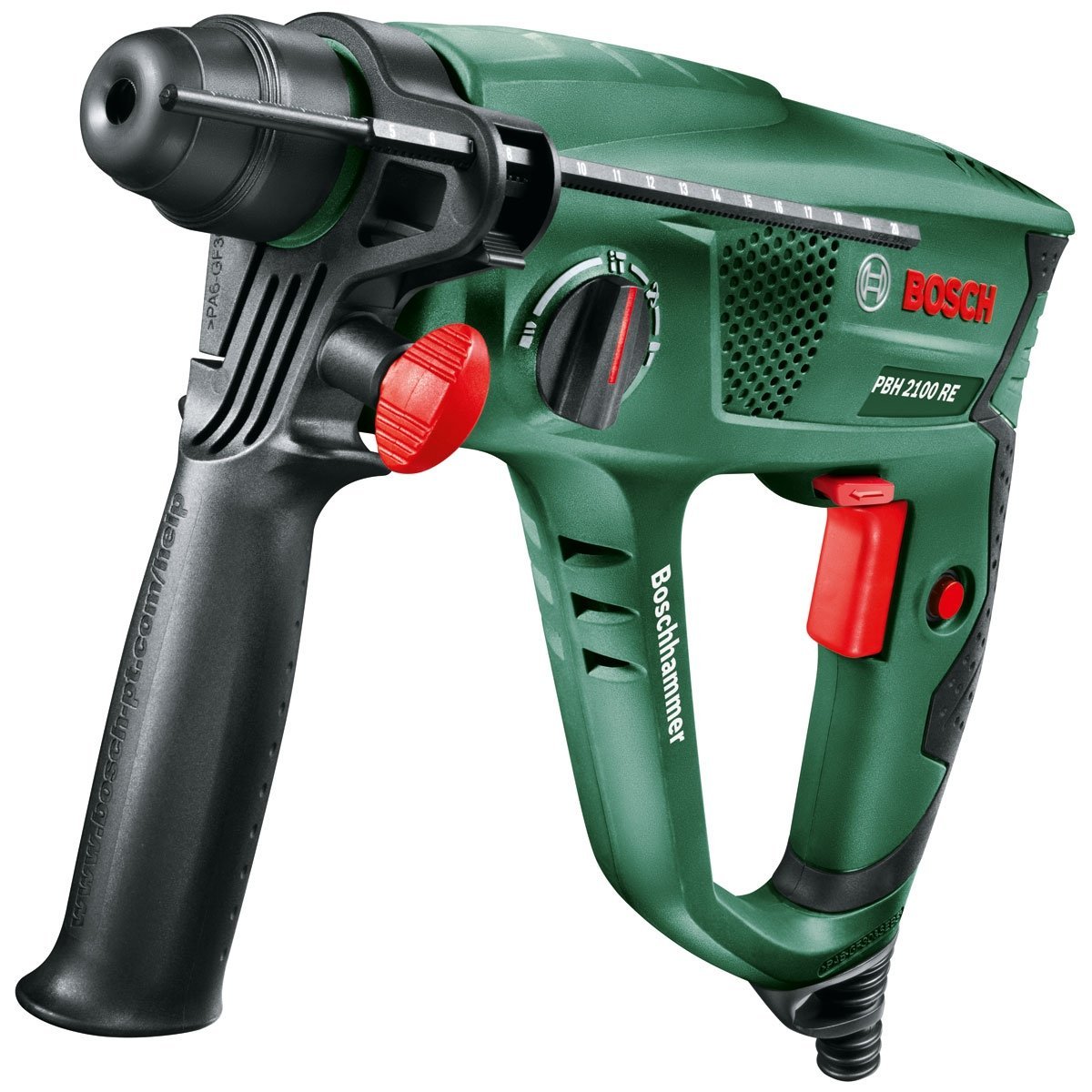 Elektrinis perforatorius BOSCH Green PBH 2100 RE , galia 550 W, smūgio jėga 1,7 J, 2,2 kg