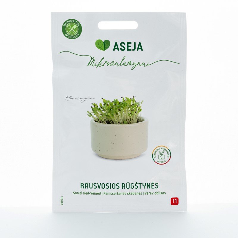 Prieskonių sėklos, rausvosios rūgštynės, ASEJA mikrožalumynai, 0,25gr, 080314(11)