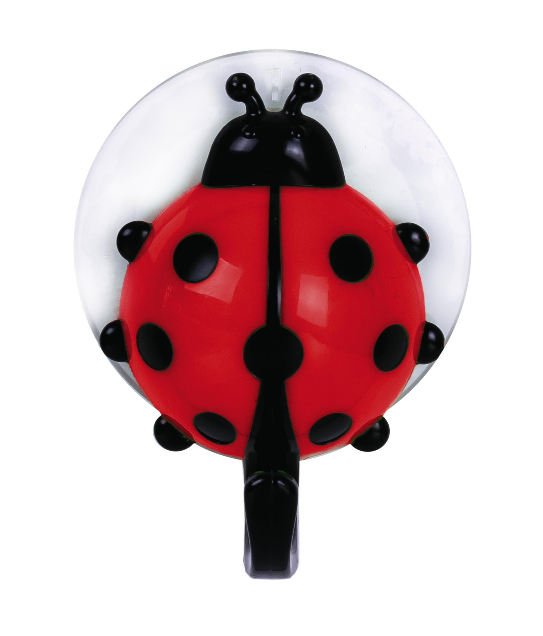 Kabliukas RIDDER Ladybug, raudonas, prilipinamas, ABS