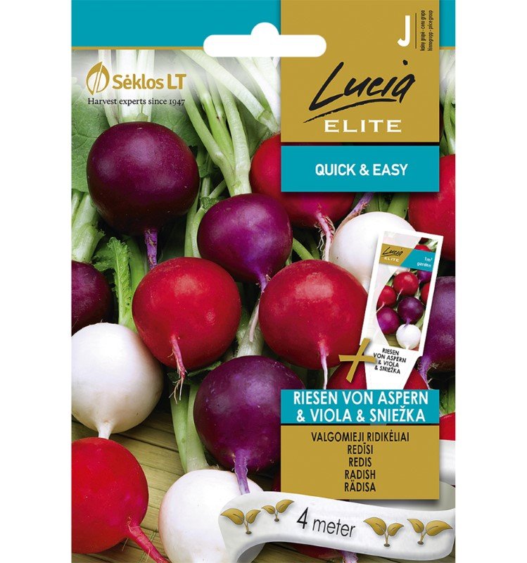 Daržovių sėklos LUCIA ELITE ELN-Ridikėliai valgomieji, riesen von aspern, J, 10 g