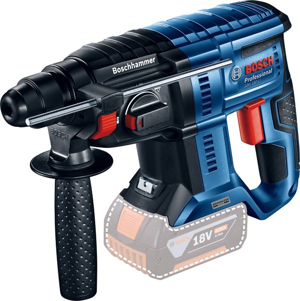 Akumuliatorinis perforatorius SDS Plus and Max BOSCH Professional GBH, 18V-21 SOLO, 18V, smūgio jėga 2 J, 4 - 21 mm, 0611911100, be akumuliatoriaus ir kroviklio