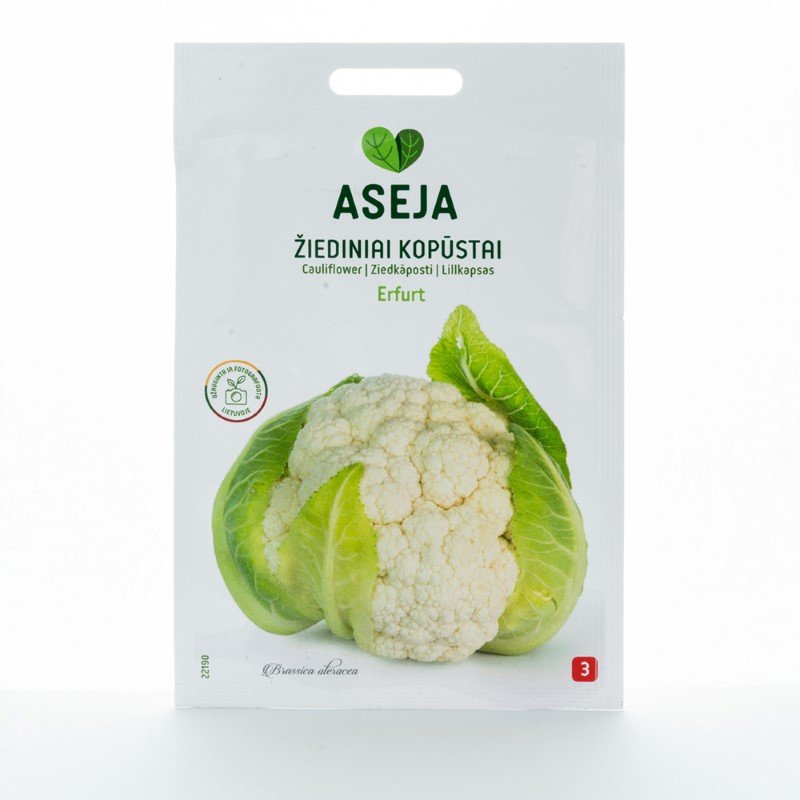 Daržovių sėklos, žiediniai kopūstai Erfurt, ASEJA, 0,5gr, 22190(3)