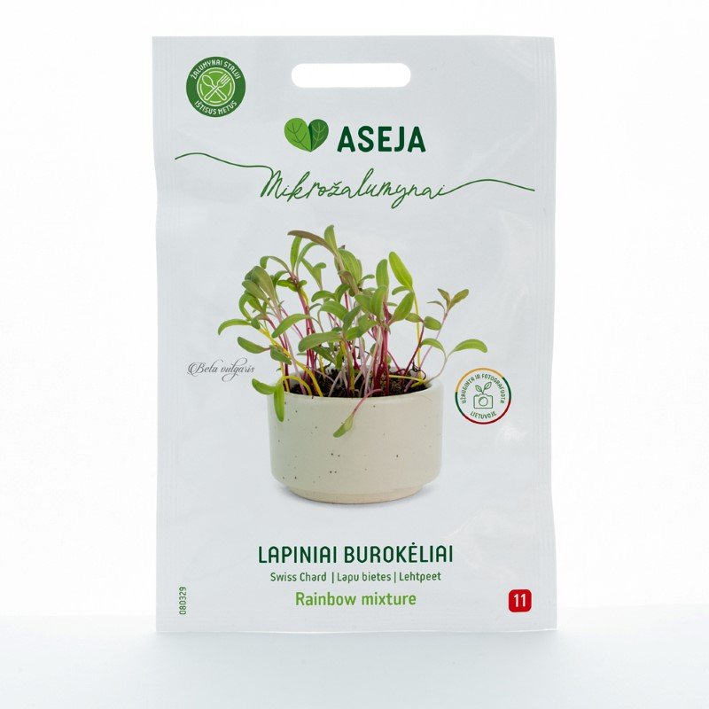 Daržovių sėklos, lapiniai burokeliai, veislių mišinys, ASEJA mikrožalumynai, 3gr, 080329(11)