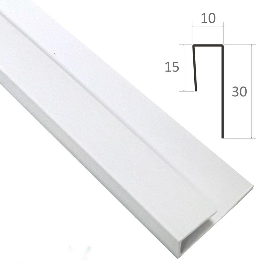 Pradžios profilis PVC dailylentėms WAKSLINE A02/Skv-1, 3000 x 7 mm, baltas