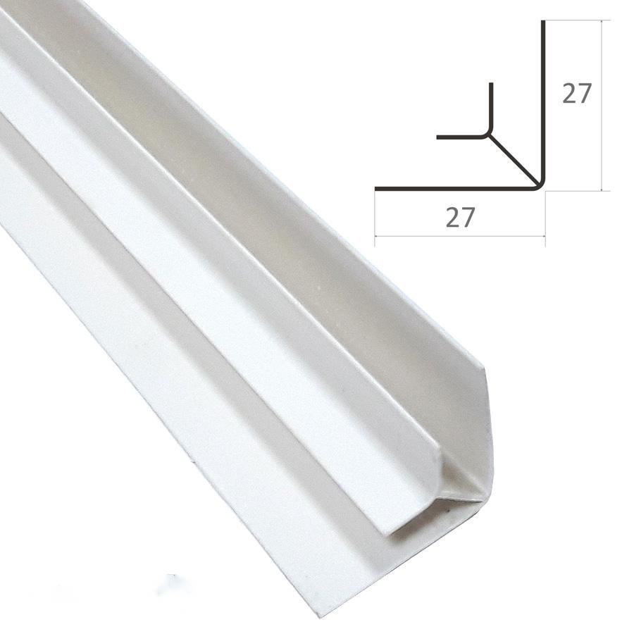 Vidinis profilis PVC dailylentėms WAKSLINE V, 3000 x 7 mm, baltas