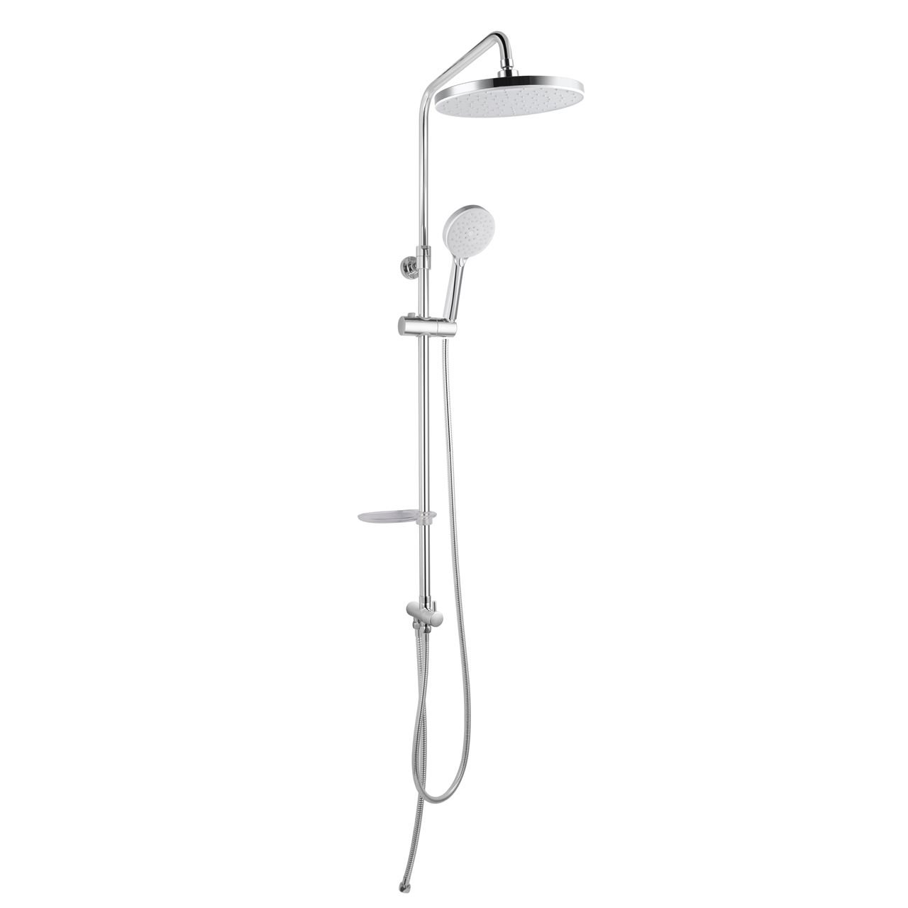 Dušo komplektas VENTO 352483, komplekte 2 dušo galvutės  d-260 mm ir d-115 mm , žarna 1500 mm, stovas, muilinė