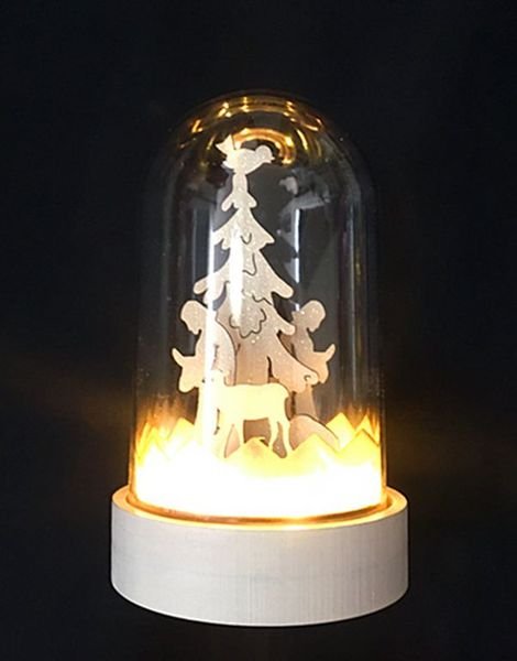 Besisukanti dekoracija stikle, šviečianti (LED), N