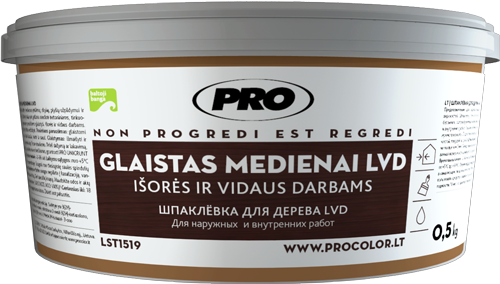 Glaistas medienai PRO Lvd, 0,5 kg, balta