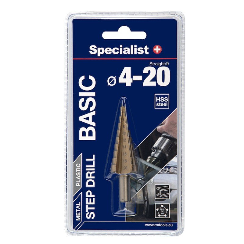 Pakopinis grąžtas SPECIALIST+ Basic, 4-20 mm